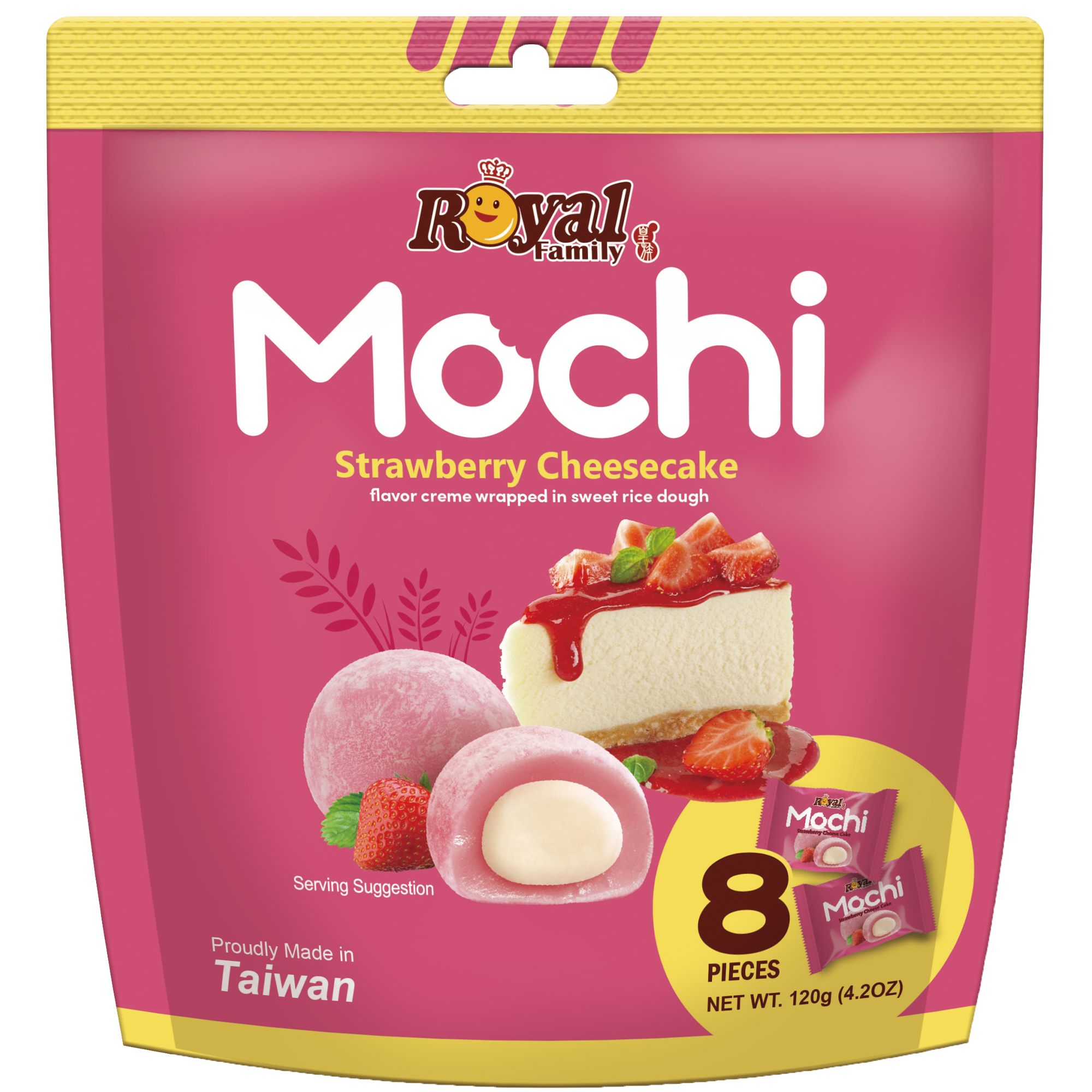 Royal Family Mochi Strawberry Cheesecake