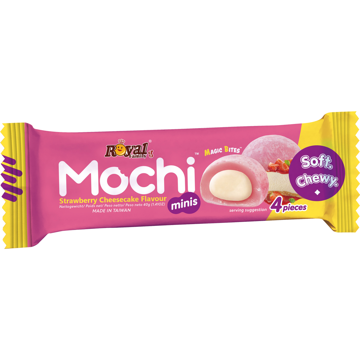 Royal Family Mochi Minis Strawberry Cheesecake - Snack Pack