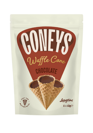 Coneys Light Chocolate Waffle Cones
